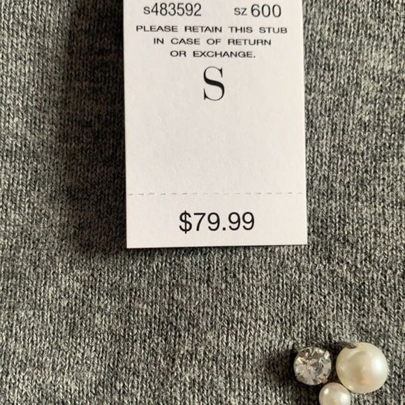 Ann Taylor Gray Jeweled Sweater - Picture 6 of 7